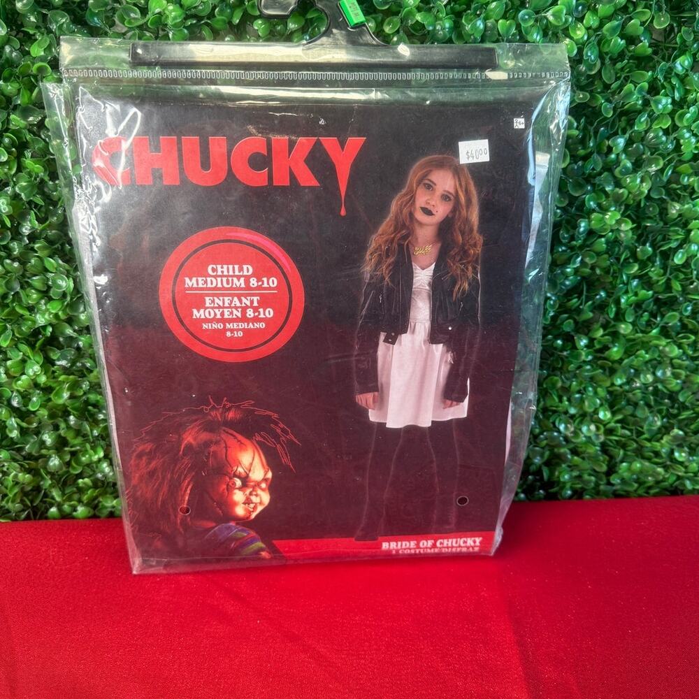 Spirit Halloween Kids Bride of Chucky Tiffany Costume Child Medium Size 8-10